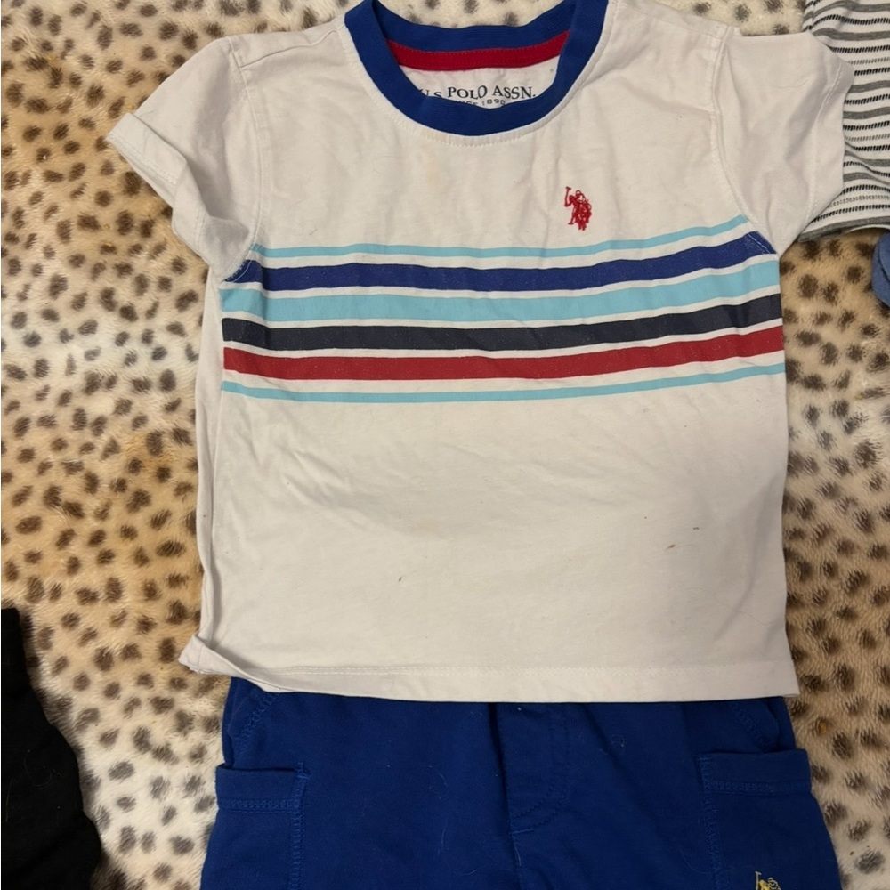 Polo by Ralph Lauren Kids Matching Set - White and Blue